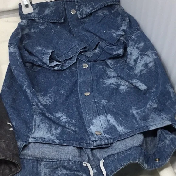 Top pow denim jacket, set of two size extra large for dog - Picture 7 of 9